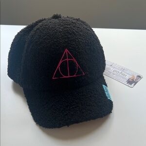 Black Harry Potter Cap with Pink Deathly Hallows Logo